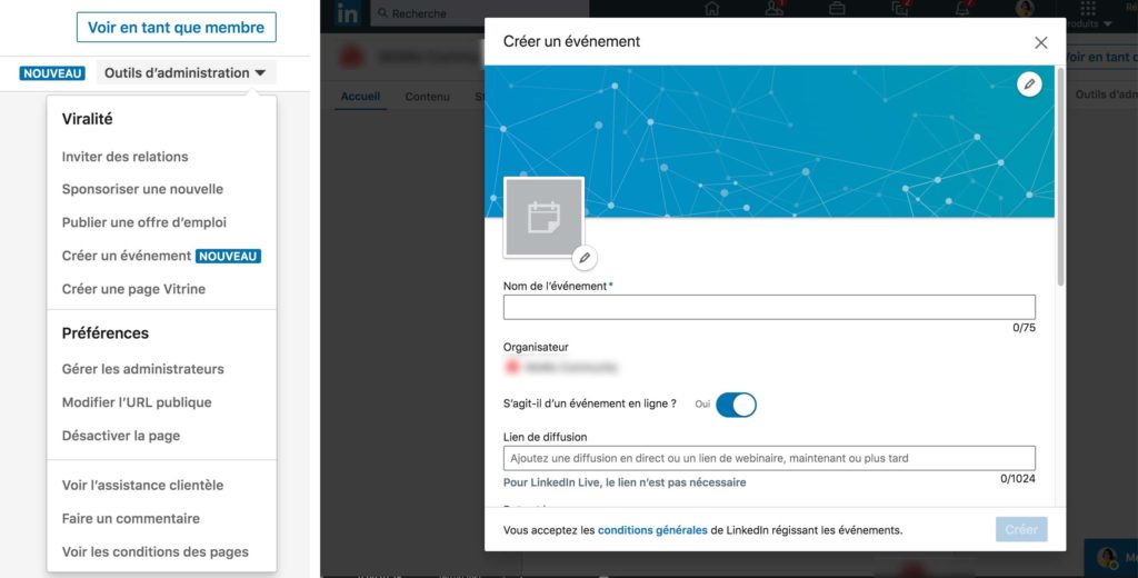 Comment créer un événement LinkedIn sur sa page pro