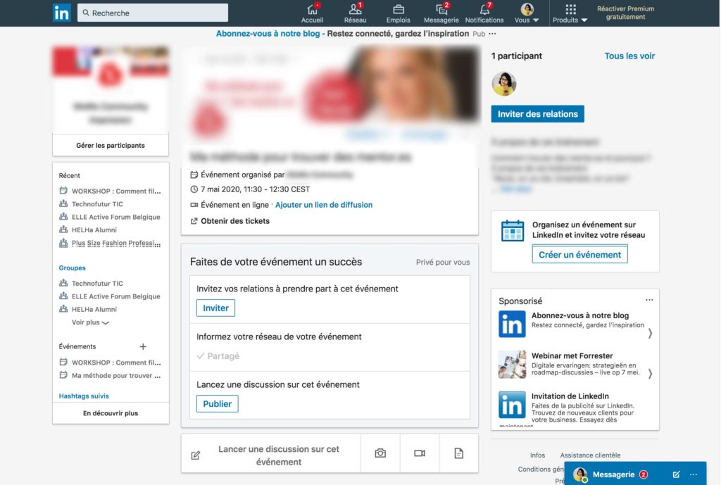 Créer un événement LinkedIn